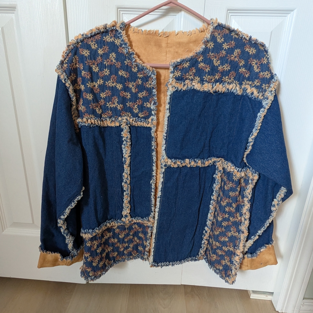 Handmade Patchwork Denim Jacket